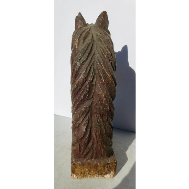 Folk Art Folk Art Wooden Horse Knight For Sale - Image 3 of 8