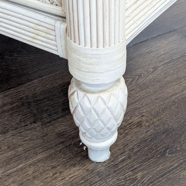 White Vintage Lexington Furniture Three Drawer Bachelor Chest/Nightstand For Sale - Image 8 of 9