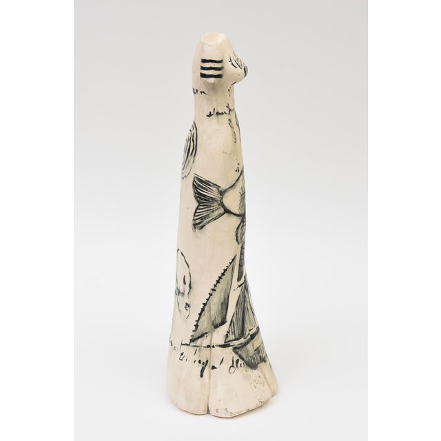 Abstract Vintage 1980's Abstract Female Ceramic Torso Sculpture For Sale - Image 3 of 11