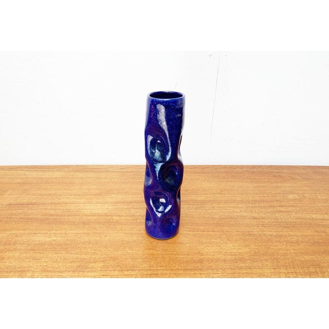 Mid-Century Modern Mid-Century Pottery Vase with Organic Shape from BKW Böttger Keramik Wandsbek, Hamburg, Germany, 1960s For Sale - Image 3 of 18
