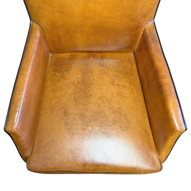 Set of Eight Leather Dining Chairs by Bart Van Bekhoven For Sale - Image 10 of 11