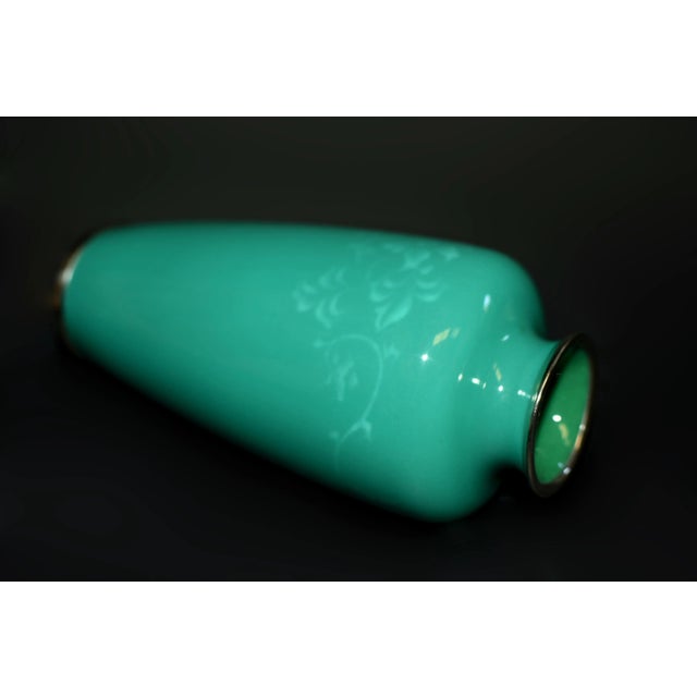 Signed Ando Jubei Japanese Cloisonne Vase 8.5" For Sale - Image 10 of 12