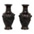 Pair Antique Japanese Bronze Vases For Sale