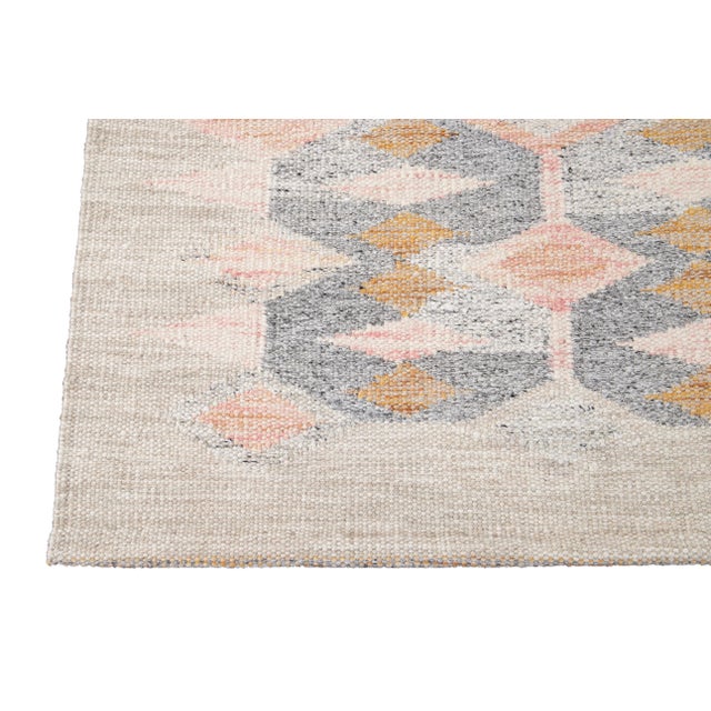 21st-Century Modern Swedish Style Gray Wool Rug For Sale In New York - Image 6 of 13