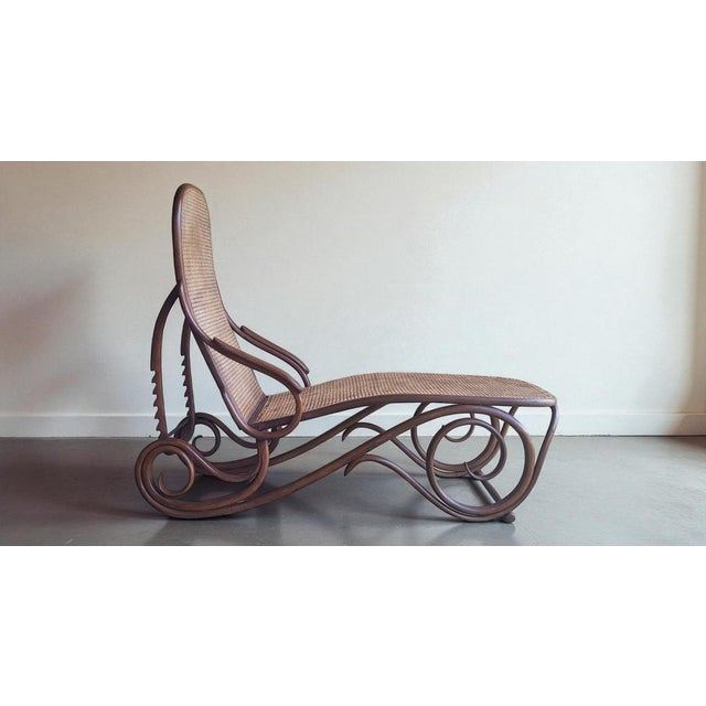 Rattan Lounge Chair by Mickael Thonet, 1890s For Sale - Image 6 of 11
