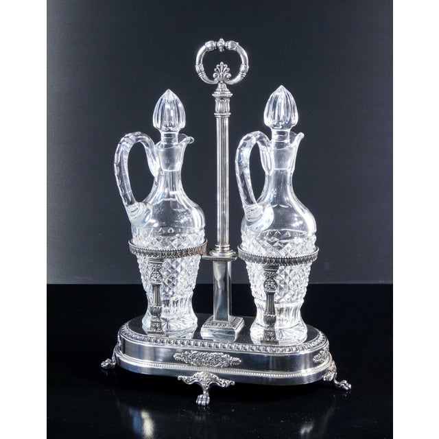 Cruet Set in 800 Silver and Crystal by Ricci Alessandria, Set of 3 For Sale - Image 3 of 18