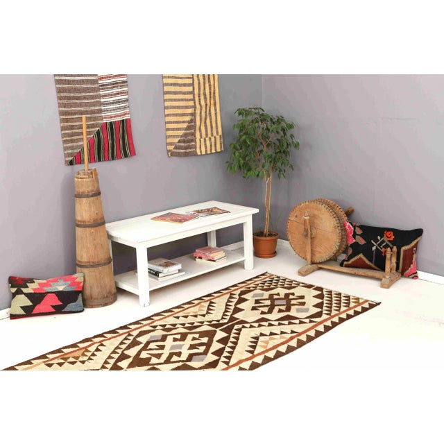 Vintage Herki Kilim Runner For Sale In Los Angeles - Image 6 of 7
