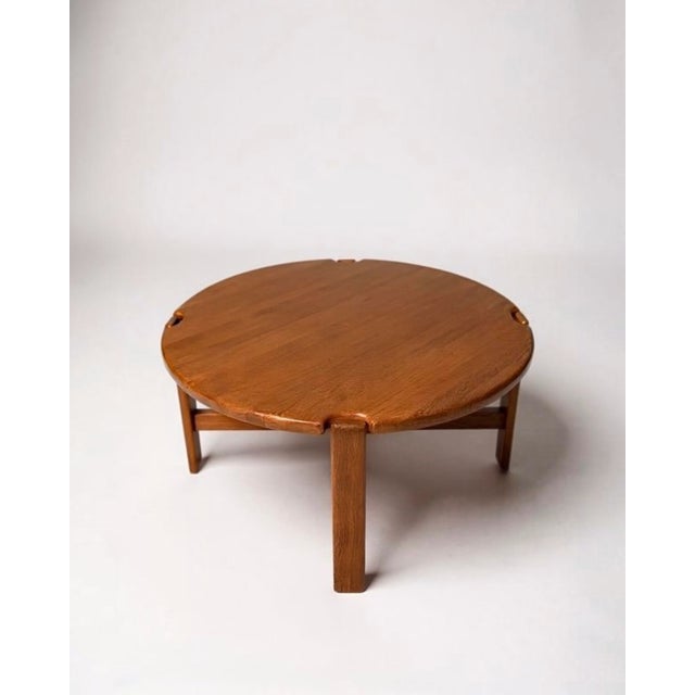Vintage Round Coffee Table attributed to Niels Bach, 1970s, in Very Good conditions. Designed 1960 to 1969 This piece is...