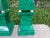 Pair of Large Carved Wood Faux Malachite Obelisks For Sale - Image 4 of 12