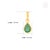14k Gold Natural Zambian Pear-Cut Emerald Bezel Set Solitaire Pendant For Sale - Image 11 of 14