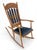Artist Signed Studio Made Solid Oiled Walnut Arm Rocking Chair MINT For Sale - Image 4 of 18