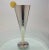 1980s Poaova Argenti Brass & Silver-Plated Oversized Goblet For Sale - Image 9 of 9