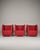 Virgola Red Chairs by Yaacov Kaufmann for Arflex, 1991, Set of 3 For Sale - Image 6 of 13