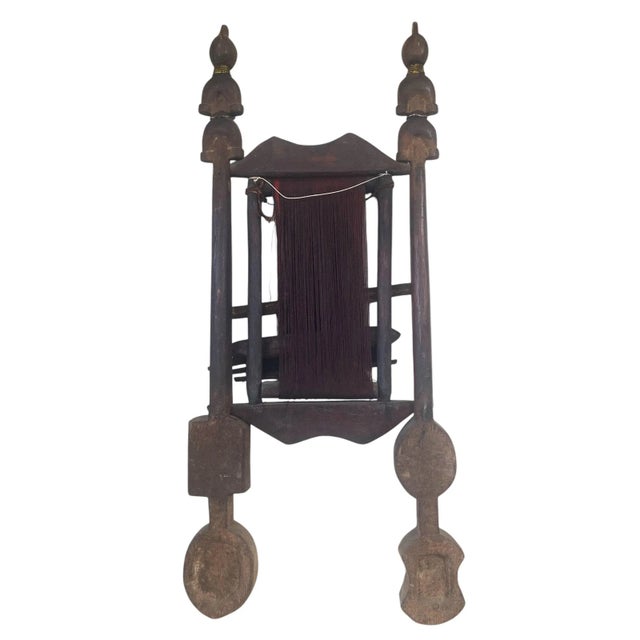 Vintage Large Namji Tribe Loom Cameroon 40.5" H For Sale - Image 4 of 6