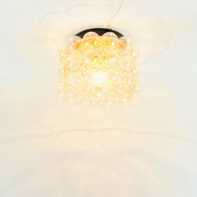 1960s Mid-Century Modern Amber Bubble Glass Ceiling Lights by Helena Tynell for Limburg, Germany, 1960s, Set of 2 For Sale - Image 5 of 9
