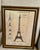 Vintage framed ”Exposition Universelle of Paris”1889 reproduction print of the Eiffel Tower elevation plans.