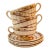 1930s Spode Cowslip Basketweave Brown and Cream Ceramic Teacups and Saucers, Set of 4 For Sale
