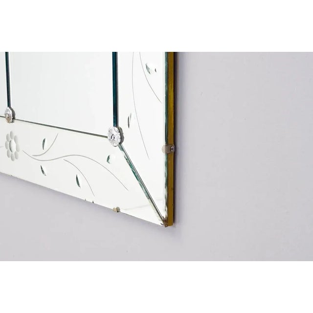 Mid-Century Frameless Mirror For Sale - Image 5 of 8