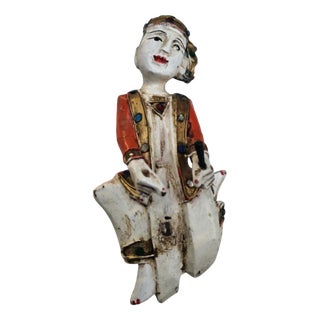 Carved Figure in Beech, 1890s For Sale