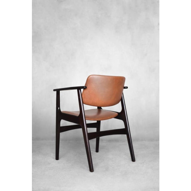 Mid-Century Scandinavian Modern Mahogany Office Chair, 1960s For Sale - Image 9 of 16