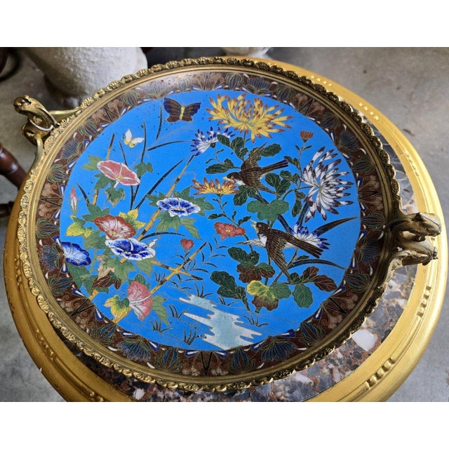 19th Century 19th Century Asian Cloisonné Cup on Gilt Bronze Foot For Sale - Image 5 of 9