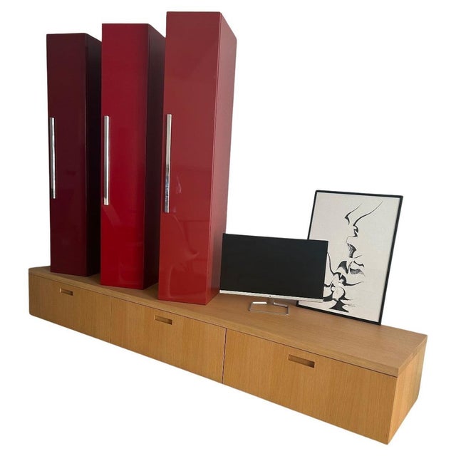 Wall Composition in Oak and Glossy Lacquer by Cappellini, 2010s For Sale - Image 6 of 6