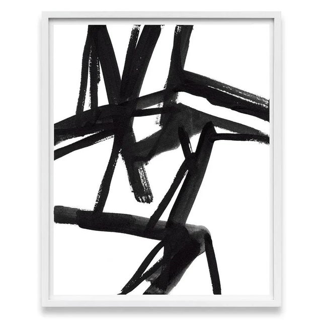 Black and White Abstract Modern Giclée Print "Shadows #2" - 24"x30" For Sale - Image 4 of 4
