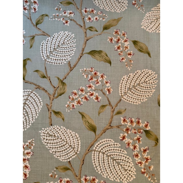 Atwood Fabric in Old Blue Colefax & Fowler Linen Fabric 7 Yards For Sale In Raleigh - Image 6 of 7