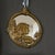 Brass Brass Art Nouveau Round Mirror of Woman With Flowers For Sale - Image 8 of 10