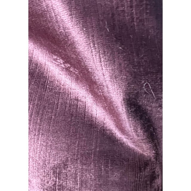 Plum Silk Velvet Fabric For Sale