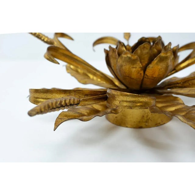 Gold Hollywood Regency Ceiling Lamp by Hans Kögl, 1980s For Sale - Image 8 of 9