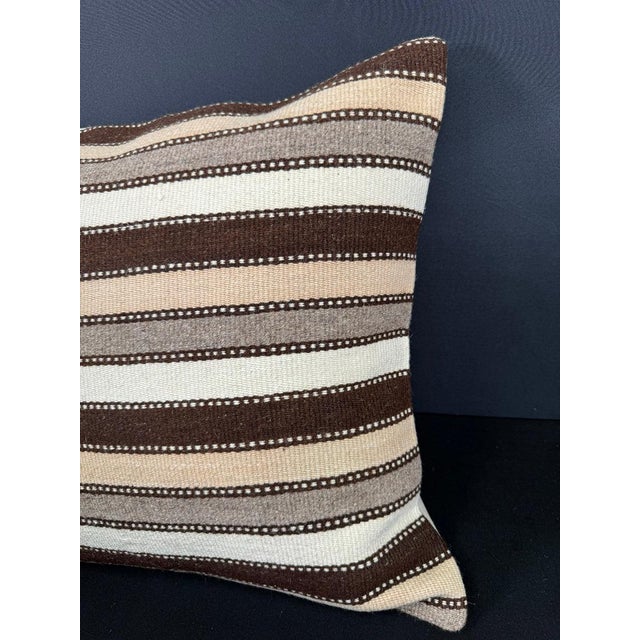 Contemporary Turkish Hemp Pillow Cushion Natural Beige Brown Cushion Cover 20x20 For Sale - Image 3 of 4