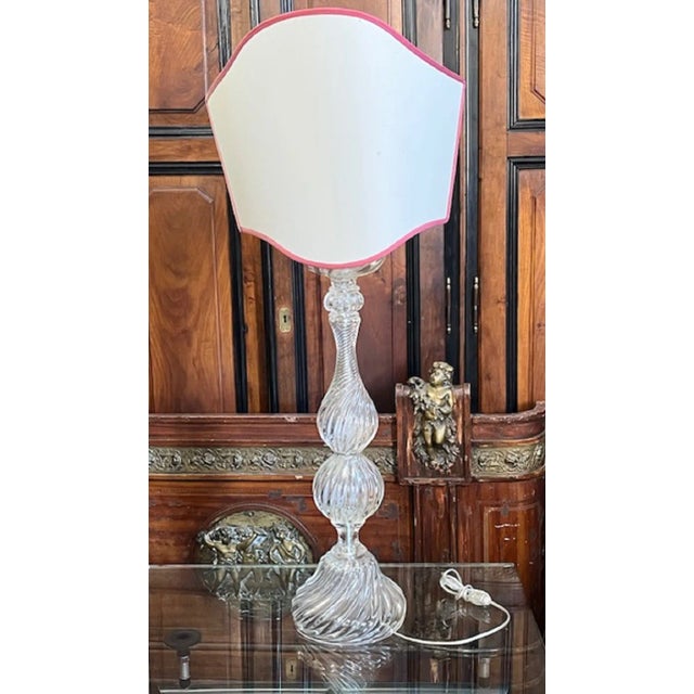 Clear Murano Glass Floor Lamp by Antonio Seguso, 1980s For Sale - Image 10 of 10