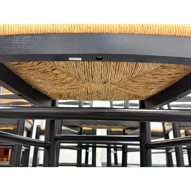 Brown French Provincial Style Ladderback Dining Chairs, Set of Eight For Sale - Image 8 of 12