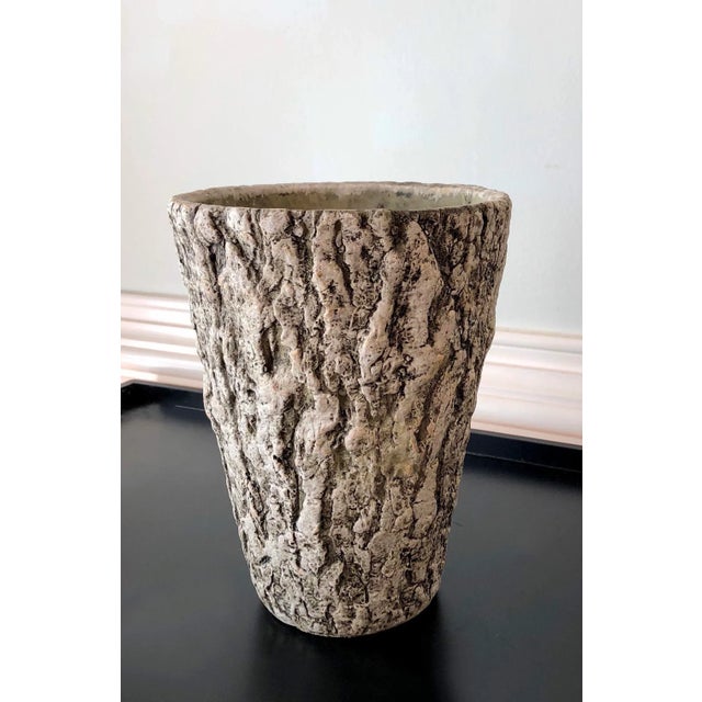 Contemporary 1960s French Faux Bois Porcelain Planter or Cachepot For Sale - Image 3 of 3