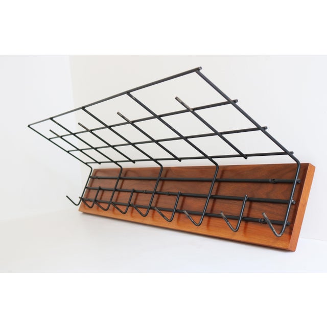 Pilastro Dutch Coat Rack in Teak and Metal by Tjerk Reijenga for Pilastro, 1950 For Sale - Image 4 of 8