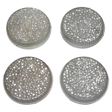 Mid-Century Brass Sconces with Layered Glass, 1960s, Set of 4 For Sale