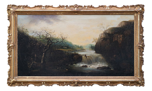 Nordic School Artist, Landscape, Early 19th Century, Oil on Canvas, Framed