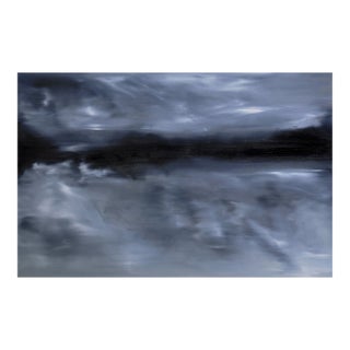 "Intuition" Original Oil Abstract Modern Monochrome Painting For Sale