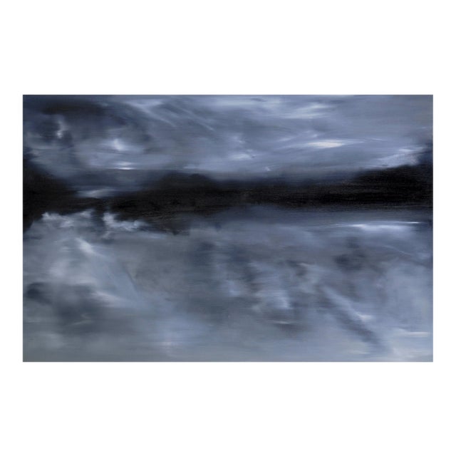 "Intuition" Original Oil Abstract Modern Monochrome Painting For Sale