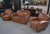 Vintage Camel Imitation Leather Club Chairs, 1980s, Set of 2 For Sale - Image 6 of 9