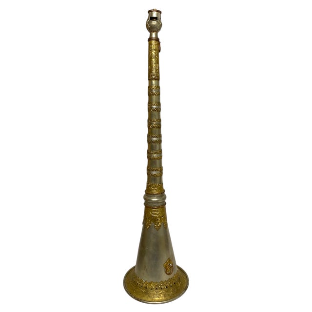 Silver Antique Tibetan Gyaling Instrument 22.5" Rgya Gling Buddhist Ceremonial Decor For Sale - Image 8 of 17