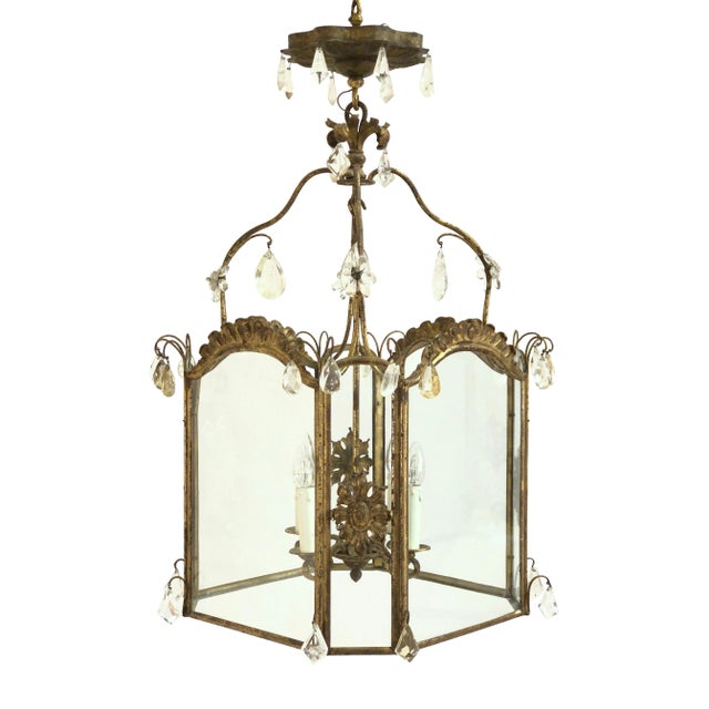 Antique French Ceiling Lamp, 1800s For Sale - Image 3 of 16