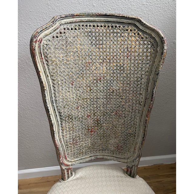 1990s Vintage Cane Back Decorative Chair For Sale - Image 5 of 8