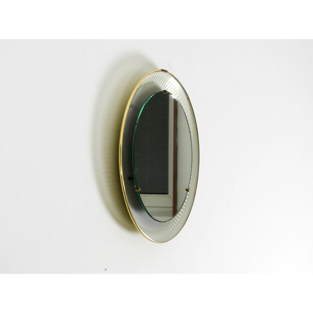 1960s Mid-Century Round Illuminated Metal Mirror from Hillebrand, 1966 For Sale - Image 5 of 18