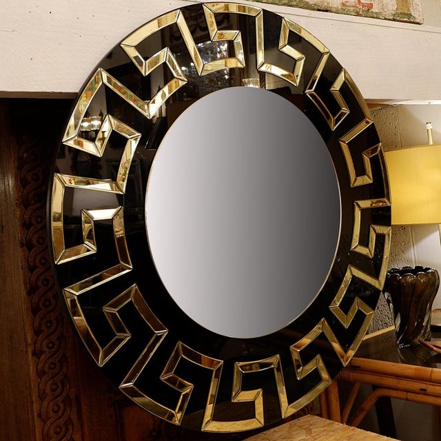 Wood Round Decorative Mirrors, Set of 2 For Sale - Image 7 of 9