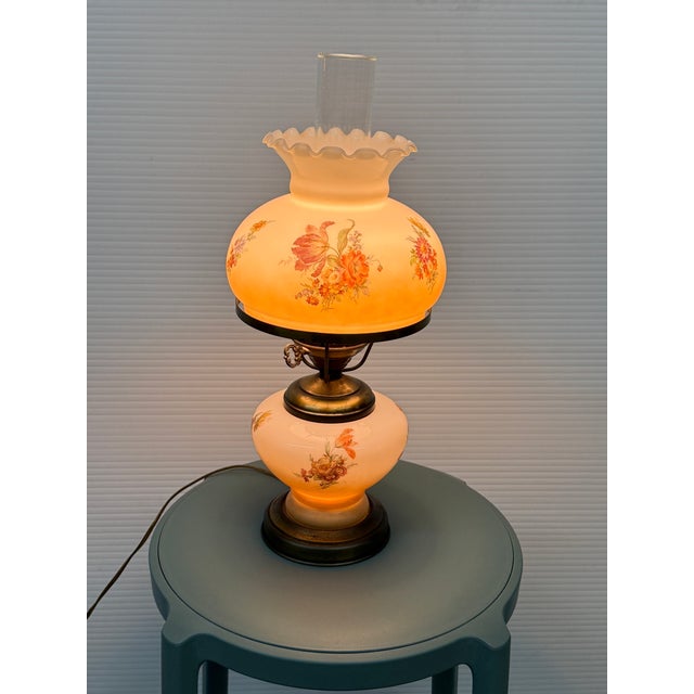 1930s Victorian Gone With the Wind Hurricane Table Lamp For Sale In San Francisco - Image 6 of 12