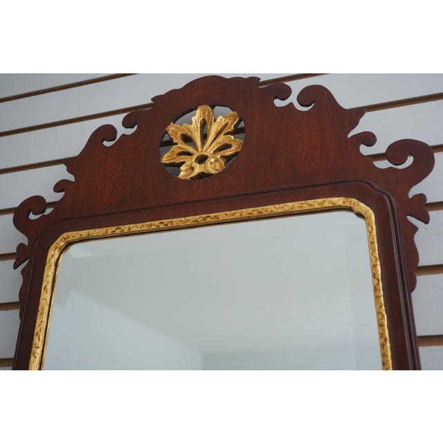 Chippendale Friedman Brothers Colonial Williamsburg Chippendale Mahogany Mirror For Sale - Image 3 of 13