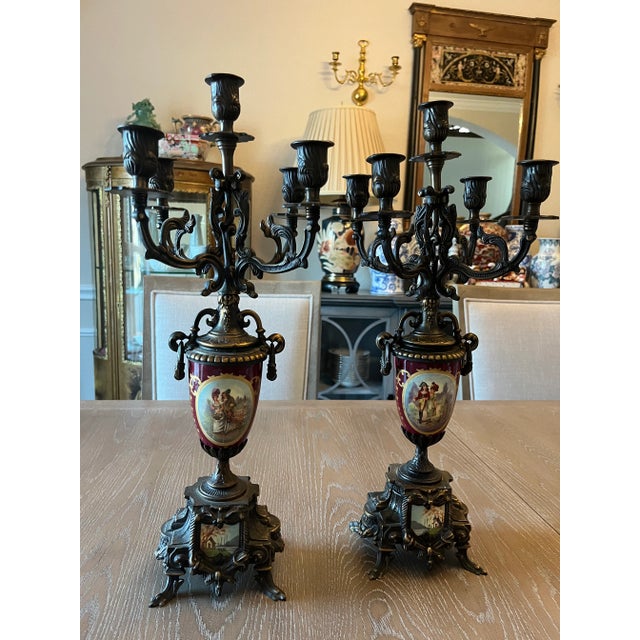 Pair of Vintage Made in Italy Brevettato Style Candelabra For Sale - Image 11 of 11