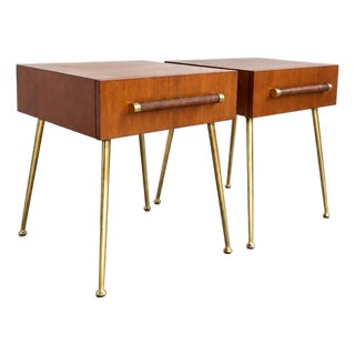 t.h. Robsjohn-Gibbings Nightstands For Sale